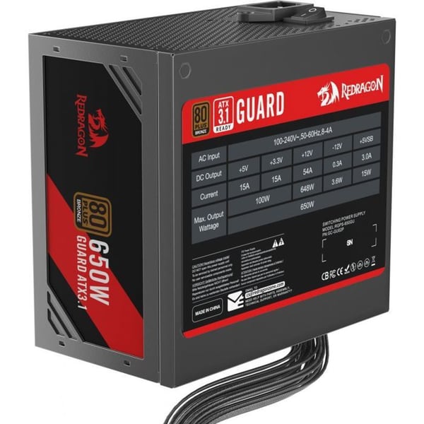 Intern kraftkälla Redragon Alimentation Guard GC-GU02P 650 W ATX 3.1