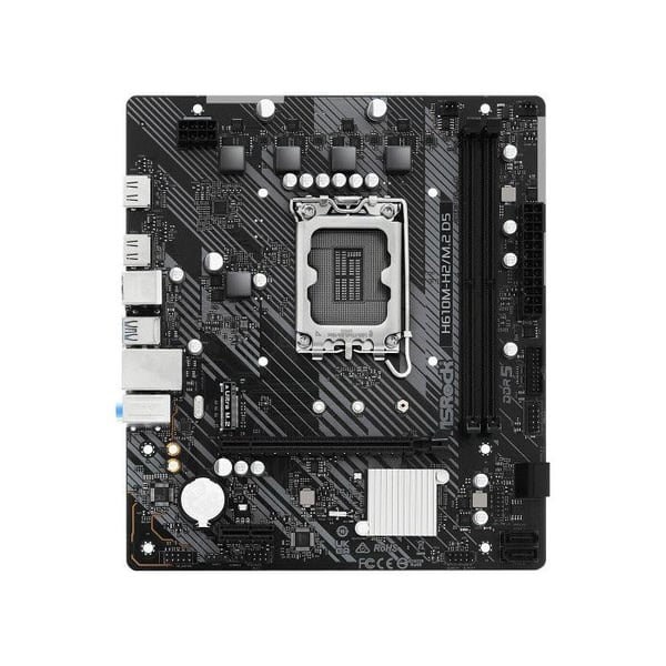 Moderkort - ASROCK - H610M-H2/M.2 D5 - Socket 1700 - Micro ATX - DDR5 SDRAM