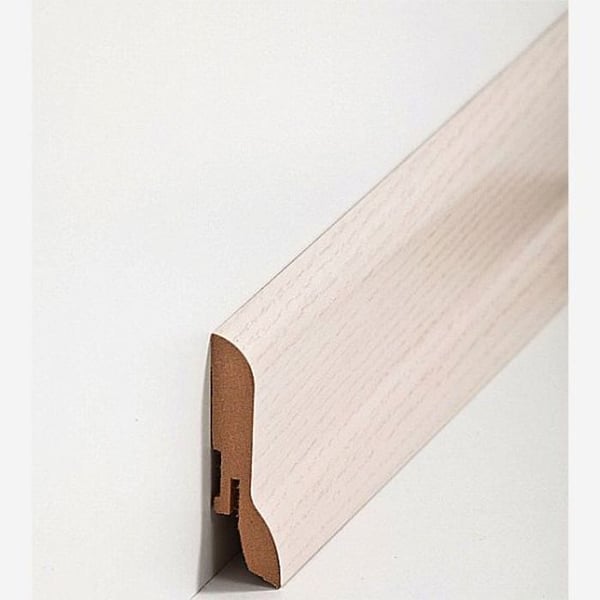 PROVISTON MDF-sockel 20 x 60 x 2500 mm ask för att limma, skruva &amp; spik, klämma Belagd MDF-kärna 62,5 meter | 25 stycken