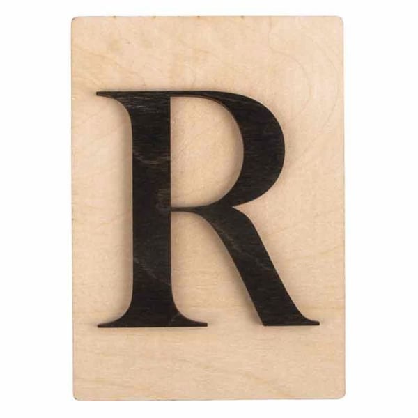 Dekorativt objekt - RAYHER - R - 14,9 x 10,5 cm - Svart - Massivt trä