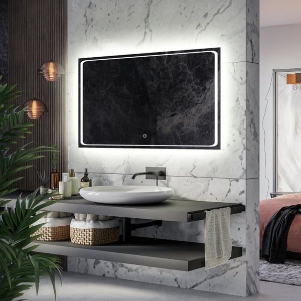 Alasta, LED-spegel med Touch Switch, Barcelona 200x50 cm