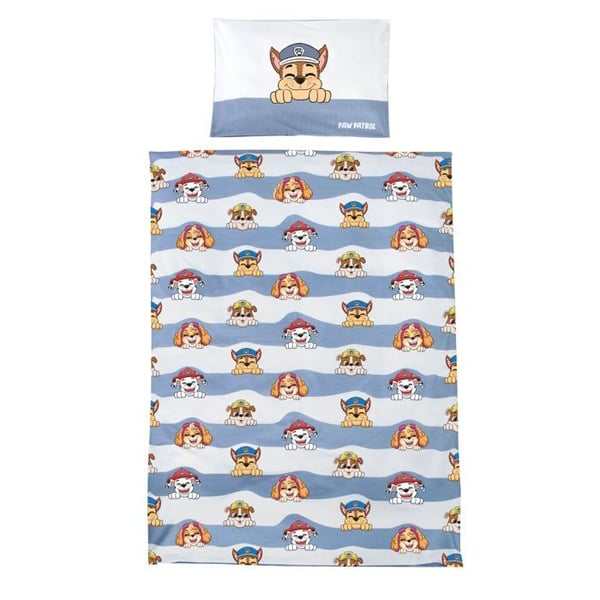 Sängset för Baby och Barn ROBA Paw Patrol - Duvetform 135x100 + Kuddöverdrag 60x40 - Vit / Rosa