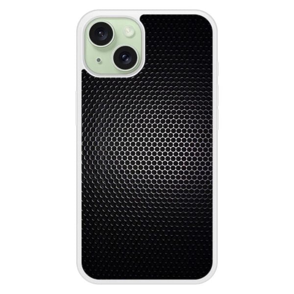 Coque i silikon förstärkt med tryck kompatibel med Apple iPhone 15 Dark Metal