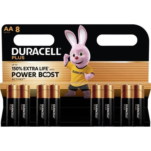 Duracell Plus Power Boost Pile LR6 (AA) alkaliska 1.5 V 8 st