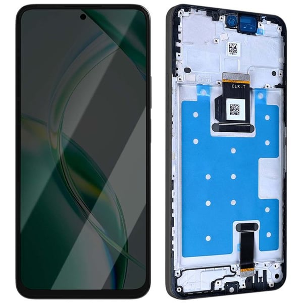 Full LCD Touchscreen for Honor 200 Smart with Integrated Black Chassis