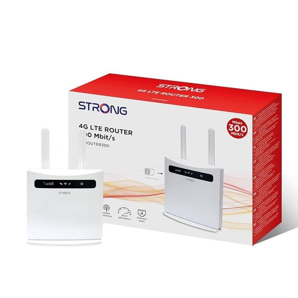 Router 4G LTE STARK 300 Mbit/s med 4 LAN-portar och SIM-kortplats