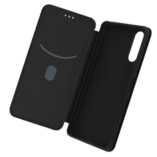 Fodral - AVIZAR - Sony Xperia 10 III - Ekoklädsel med kolfiberlook - Heltäckande skydd - Rem ingår