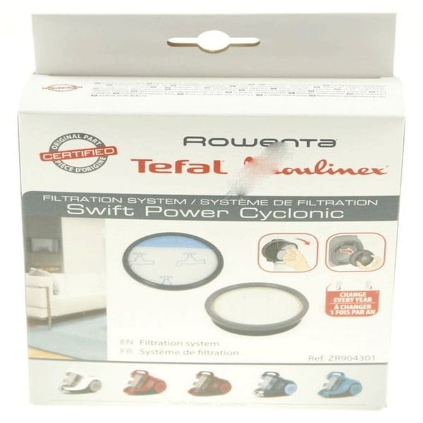 Sæt filtre + tætningsring ZR904301 til støvsuger, SWIFT POWER CYCLONIC MOULINEX, ROWENTA