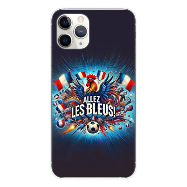 1001Coques - Silikonfodral kompatibelt med Apple iPhone 11 Pro - Motiv allez les bleus - Originaldesign tryckt i Frankrike