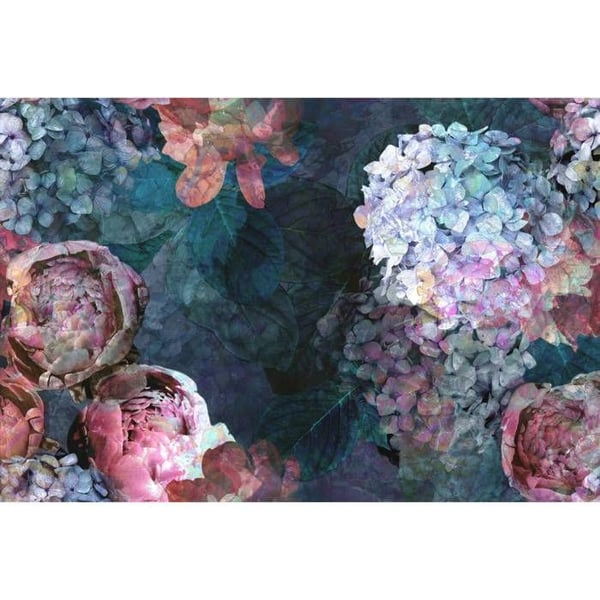 Fototapet 2241-20 digitaltryck Blommor Floral 4 x 2.7 m Erismann ELLE digital blå