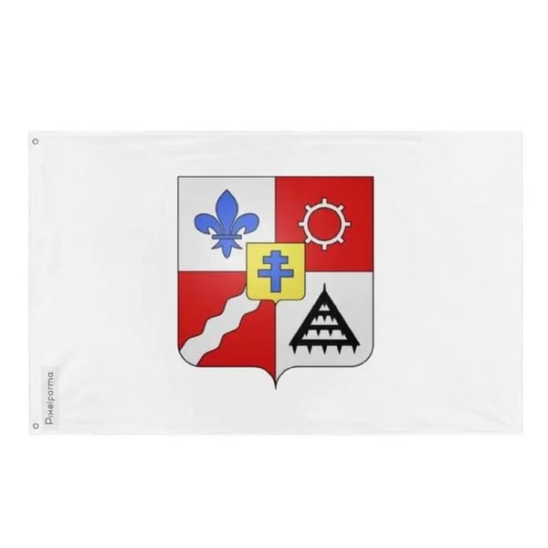 Flagga Saint-Hyacinthe – 96 x 144 cm – Hållbar Polyester – 2 Metallöglor – Inomhus / Utomhus – Pixelforma