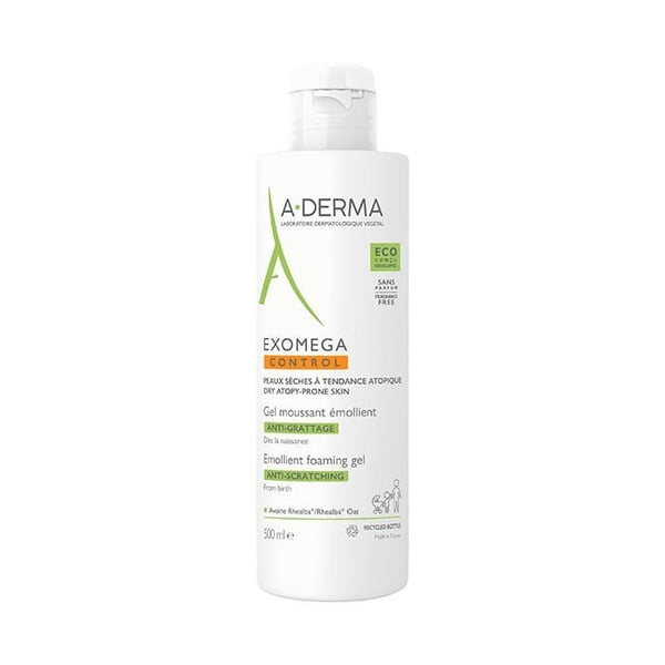 A-Derma Exomega Control Mjukgörande Rengöringsgel Anti-klåda 500ml