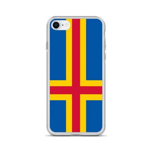Mobilskal – Ålandsflagga – Kompatibel med iPhone 6S – Flexibelt fodral – Stöttålig och chockresistent - Silikon - Pixelforma