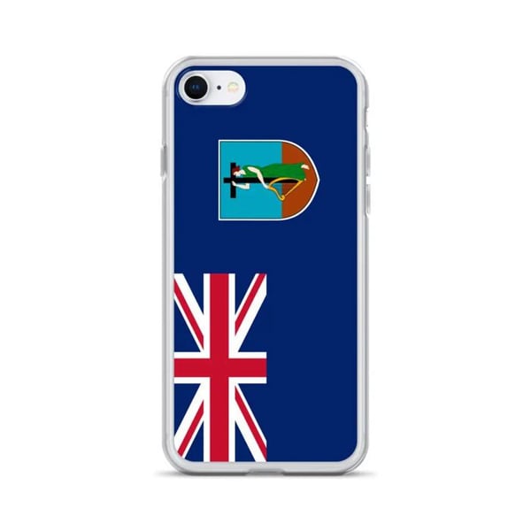 Telefonfodral – Montserrat Flagga – Kompatibel med iPhone 7 Plus – Mjukt Etui – Slitstarkt och Stöttåligt - Silikon - Pixelforma