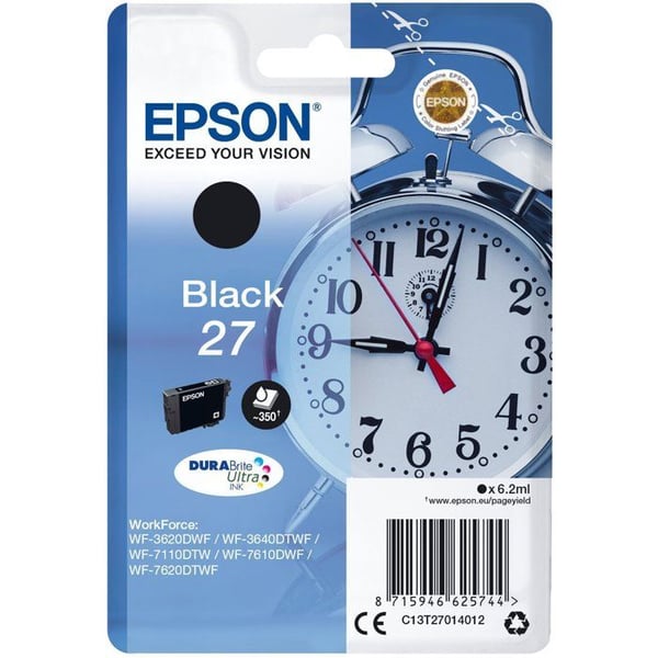 EPSON T2701 svart bläckpatron - väckarklocka (C13T27014012)