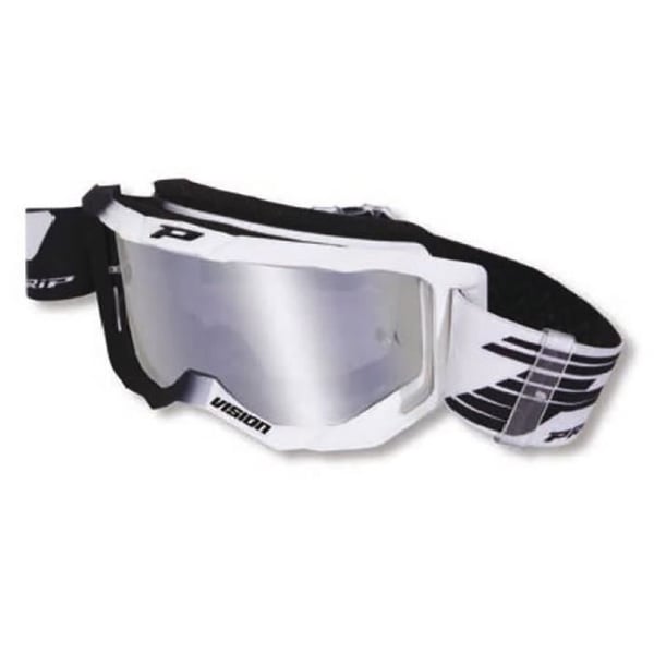 Glasögon - PROGRIP - Vision 3300 - Svart/Vit - Flerlagers spegelglas silver - One size
