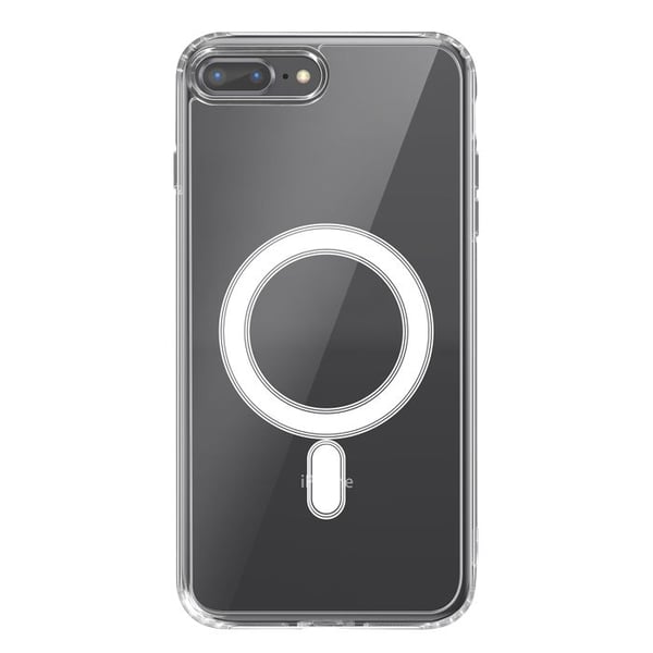 MagSafe-skal - SWISSTEN - iPhone 8 Plus - Transparent - Förstärkt skydd - MagSafe-kompatibilitet