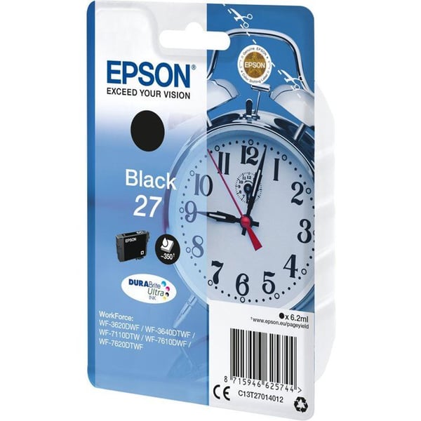 EPSON T2701 svart bläckpatron - väckarklocka (C13T27014012)