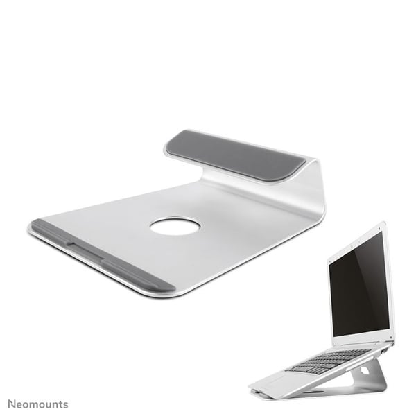 Laptop stativ - NewStar - 43,2 cm 17" - Børstet aluminium - Ergonomisk - Sølv