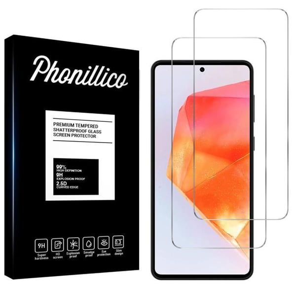 Härdat Glas för Samsung Galaxy C55 5G [Pack 2] Skyddsglas för Skärm Phonillico