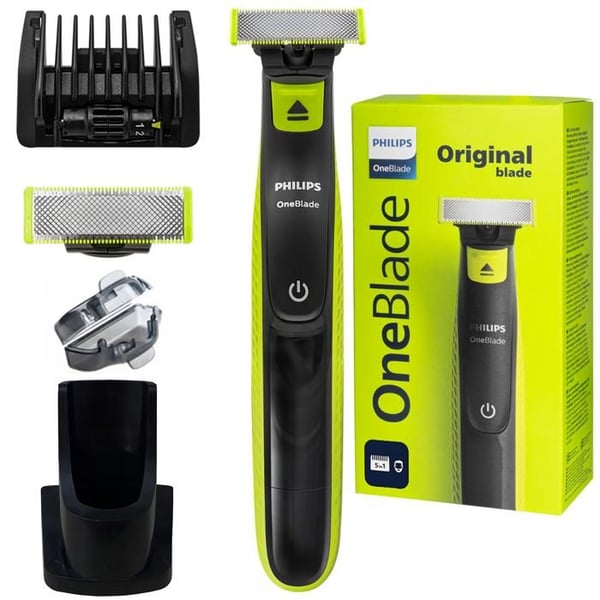 Elektrisk Rakapparat - Philips - OneBlade QP2724 20 - Uppladdningsbar USB - Fuktig och Torr Användning - Med Stöd