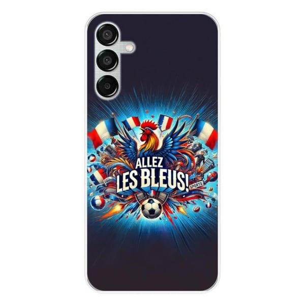 Silicone-skal täckt med tryck kompatibel med Samsung Galaxy M15 5G Allez les bleus