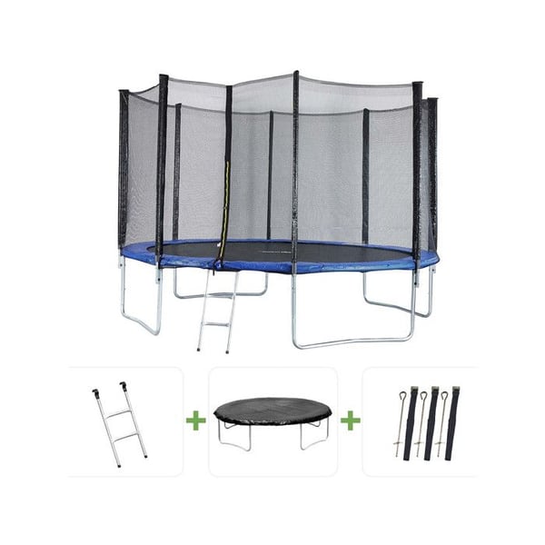 Trampolin "Joycy" - Ø 4,27 m - Med Nät + stege + täckning + ankarsats