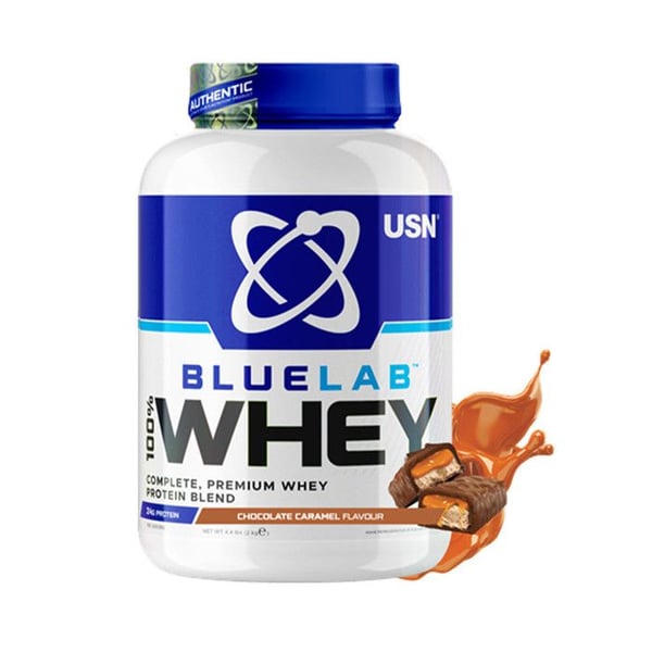 Vassleprotein - USN - Blue lab 100% whey (2kg) - Smak Choklad Hasselnöt