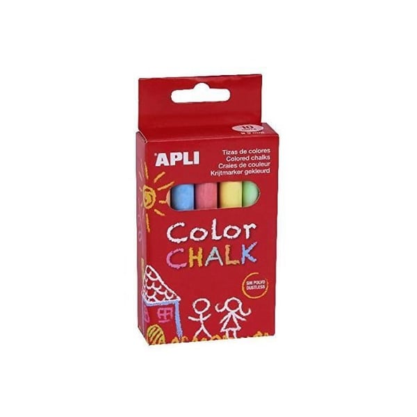 Assorterade färgkritor - APLI-AGIPA - Förpackning med 10 - Blandad - Idealisk för barn - Färgblandning