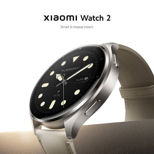 XIAOMI Watch 2 Grå - Smartklocka - Upp till 65 timmars batteritid - Avancerad hälsa och sportövervakning - WearOS Google