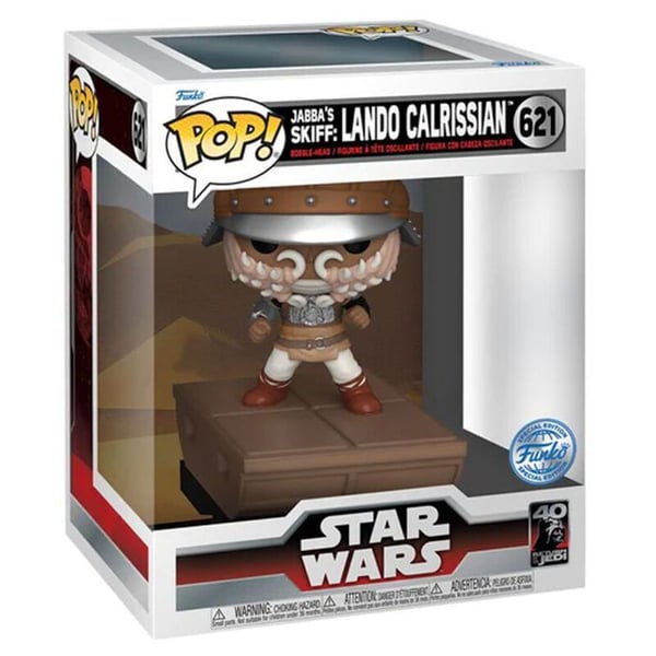 Figurine Funko Pop Deluxe - Funko - Jabba Skiff Lando Calrissian - Exklusiv - Noggranna detaljer - Bas ingår