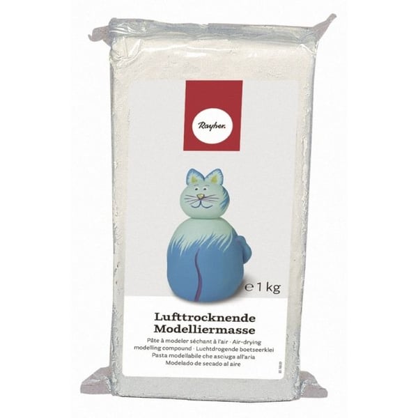 Lufttorkande modellera, 1kg, vit