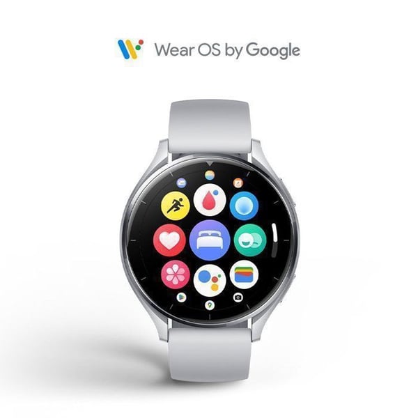 XIAOMI Watch 2 Grå - Smartklocka - Upp till 65 timmars batteritid - Avancerad hälsa och sportövervakning - WearOS Google