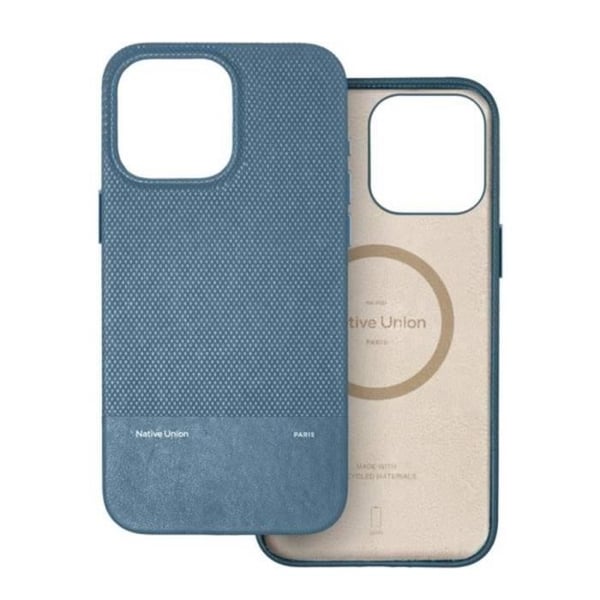 Beskyttelsesskal - NATIVE UNION - iPhone 16 Pro Max - Stødabsorberende - Genanvendt mikrofiber - Blå