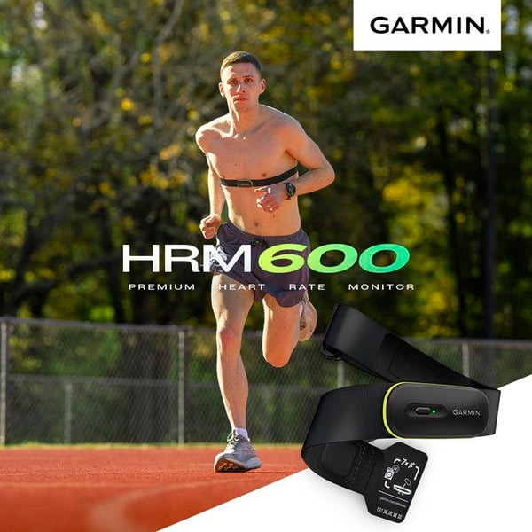 Hjärtfrekvensmonitor - GARMIN - HRM 600 - XS-S - Upp till 2 månaders batteritid - Uppladdningsbart batteri - 3 m överföring