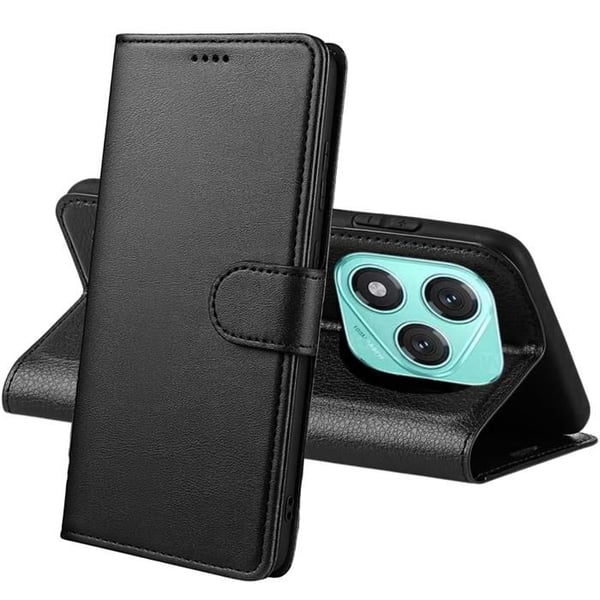 Fodral - Phonillico® - Honor 400 Lite 5G - Svart Plånbok - Halvstyvt - Magnetiskt