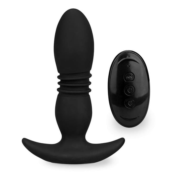 Plug anal vibrerande och automatiskt fram-och-tillbaka Handsfria Marcelo - Svart