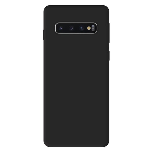 Vanligt mattsvart silikonfodral som är kompatibelt med Samsung Galaxy S10 5G