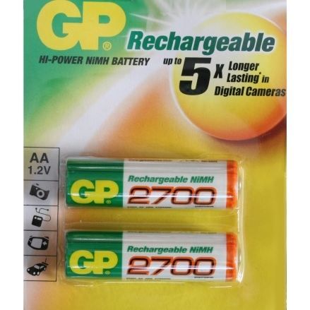 Uppladdningsbart batteri (x2) AA - 2700 mAh