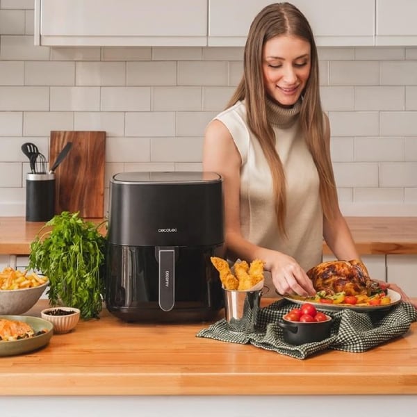Cecotec Fritös Utan Olja Cecofry Fantastik 5500. AirFryer på 5,5 L, 1500W, PerfectCook, 9 Tillagningslägen, Touch.