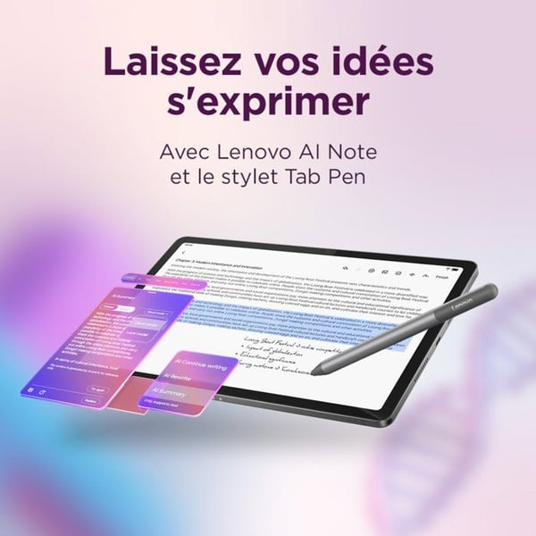 LENOVO Idea Tab - 11" 2,5K IPS - 8 Go RAM - Tallennus 128 Go - Harmaa + Stylus