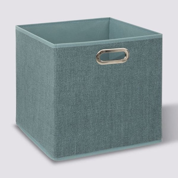 Förvaringslåda 31 x 31 x 31 cm Atmosphera - Petrol Melange - 2 förvaringslådor