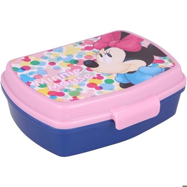 Gouterbox, matlåda Minnie Mouse junior 980 ml blå/rosa