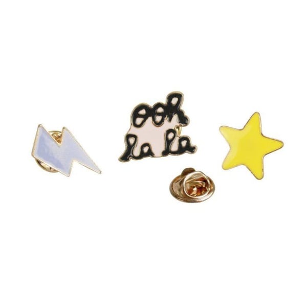 MégaCréa DIY - Emaljerade dekorativa pins Pastell 3 stycken