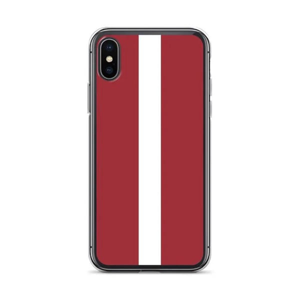Mobilskal – Lettlands flagga – Kompatibel med iPhone XS Max – Mjukt fodral – Stöttålig och chockabsorberande - Silikon - Pixelforma