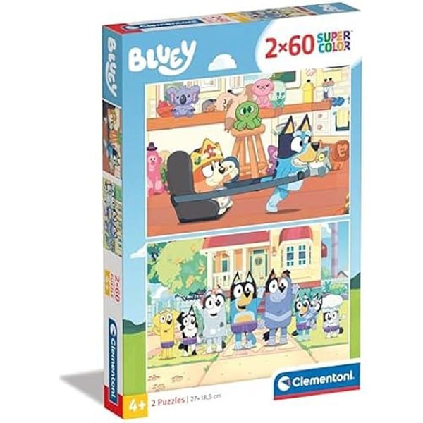 Pussel - CLEMENTONI - Bluey 2 - 60 Bitars - Flerfärgad - Tillverkad i Italien Pussel - CLEMENTONI - Bluey 2 - 60 Bitars - Flerfärgad - Tillverkad i Italien