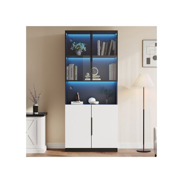 Näyttökaappi - MUVOE - Moderni - LED-valo - 80x30x200 cm - Minimalistinen muotoilu