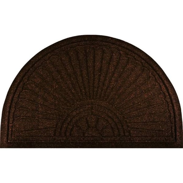 Paillasson Halfmoon mörkbrun 85 x 55 cm tvättbar golvmatta wash+dry DUNE