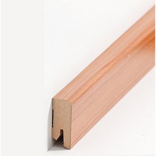PROVISTON Formgjuten sockel 16 x 40 x 2500 mm körsbärsbelagd MDF 62,5 meter | 25 stycken