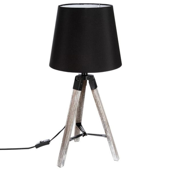 Tri-podslampa "Runo" Höjd 58 cm Atmosphera - Trä & Svart